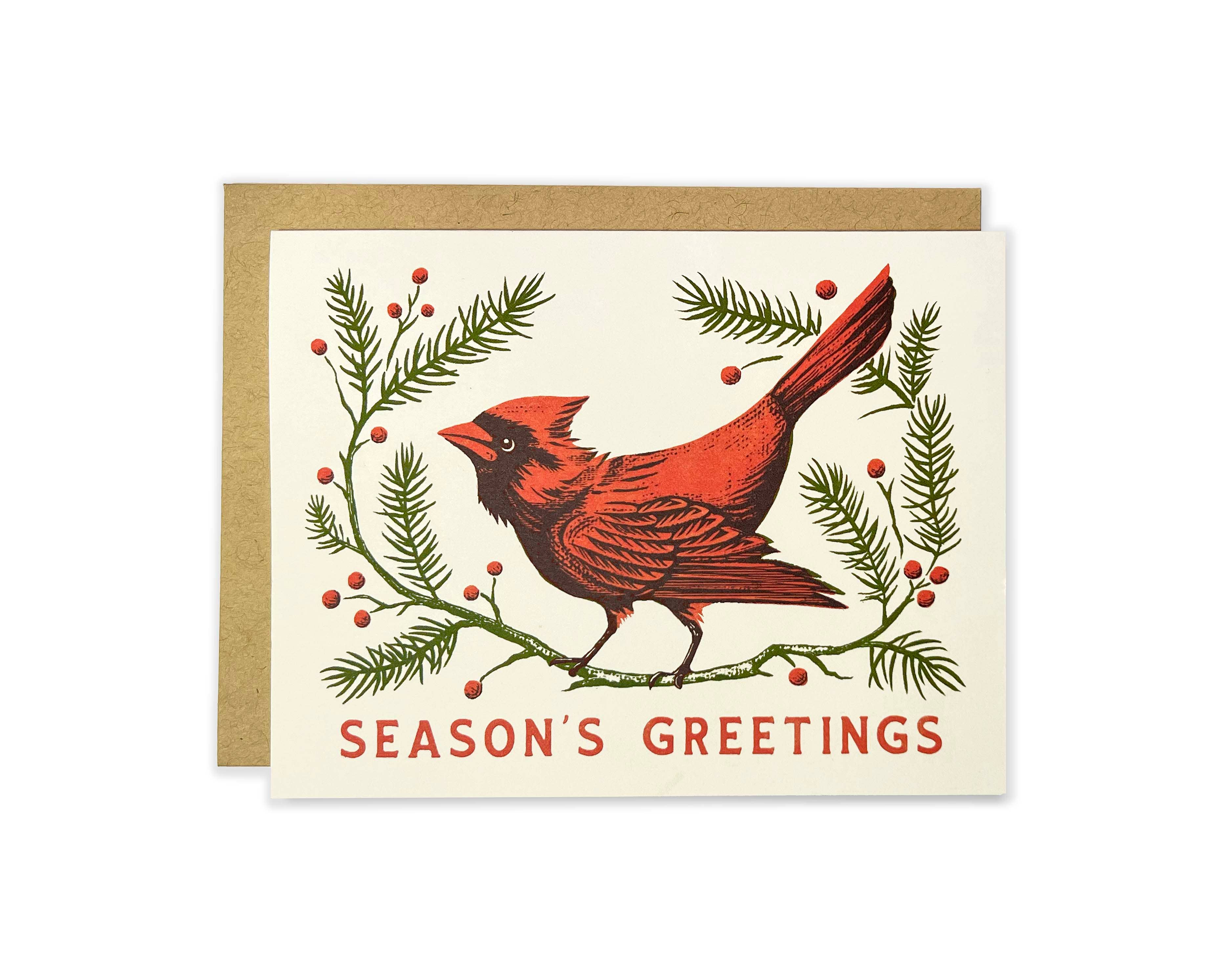 Winter Cardinal Season's Greeting Card - set of 8 - DIGS
