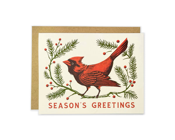 Winter Cardinal Season's Greeting Card - set of 8 - DIGS