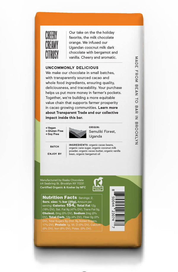 Winter Citrus Vegan Chocolate Bar - DIGS