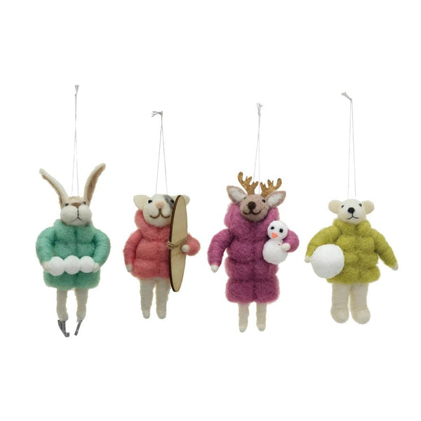 Winter Coat Animals Ornament - DIGS