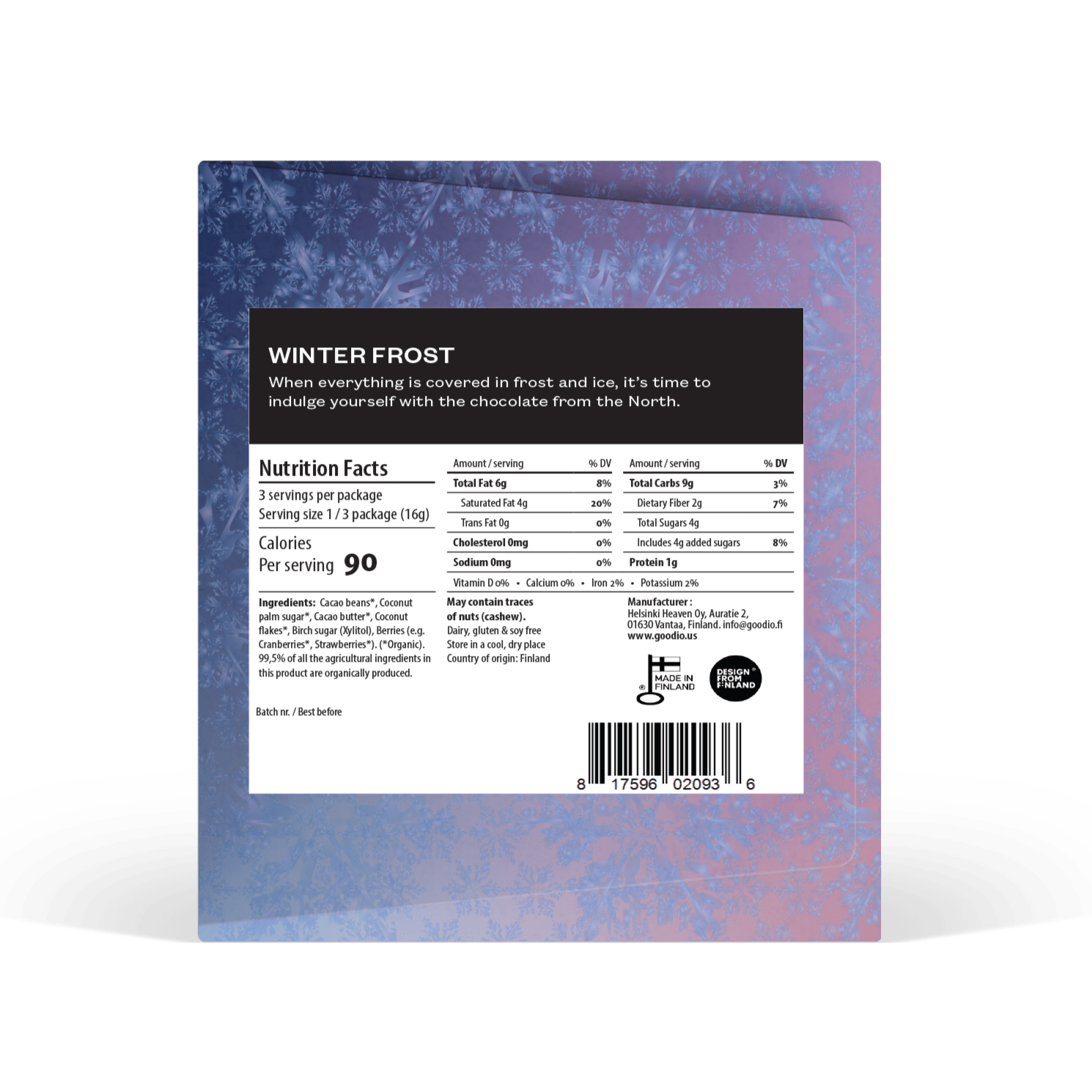 Winter Frost 49% Chocolate Bar - DIGS