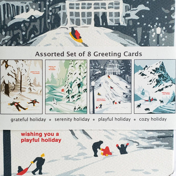Winter Landscape Scenes Holiday Cards: Set of 8 - DIGS