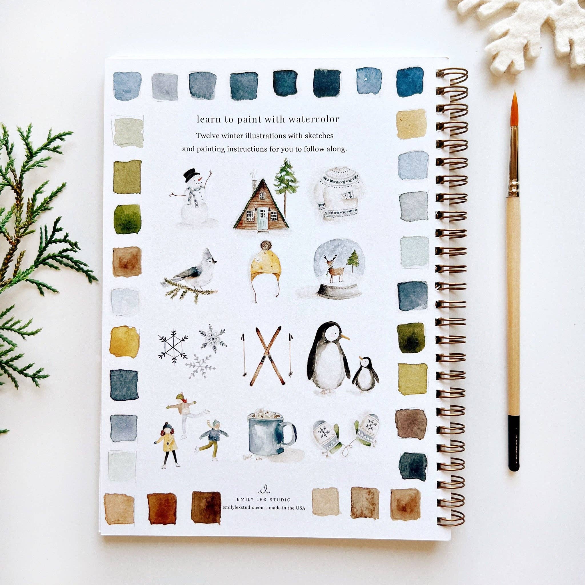 Winter Watercolor Workbook - DIGS