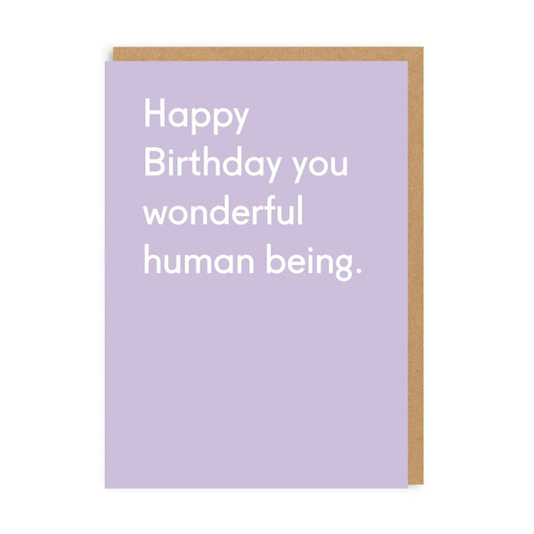 Wonderful Human Birthday Card - DIGS