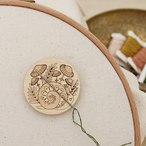 Wood Needle Minder: Snail - DIGS
