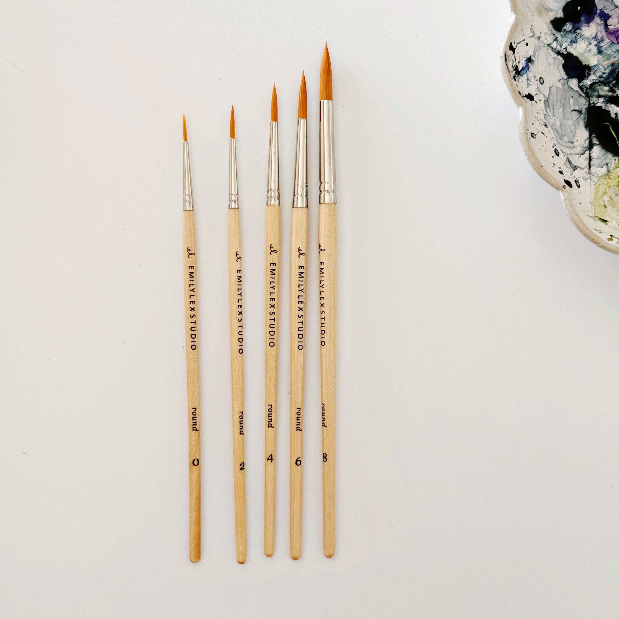 Wood Paintbrushes: Set of Five - DIGS