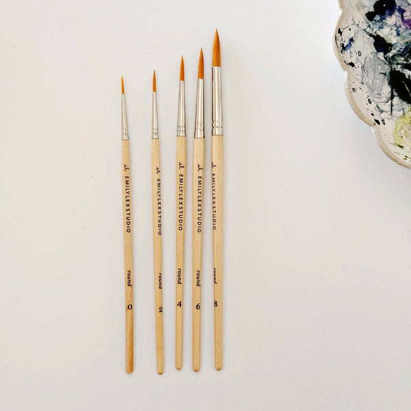 Wood Paintbrushes: Set of Five - DIGS