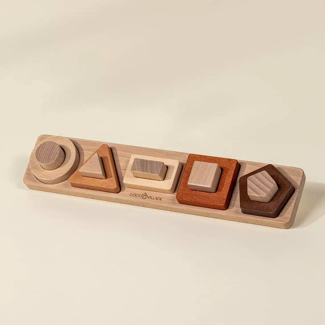 Wooden Shapes Learning Set - 10 pcs - DIGS