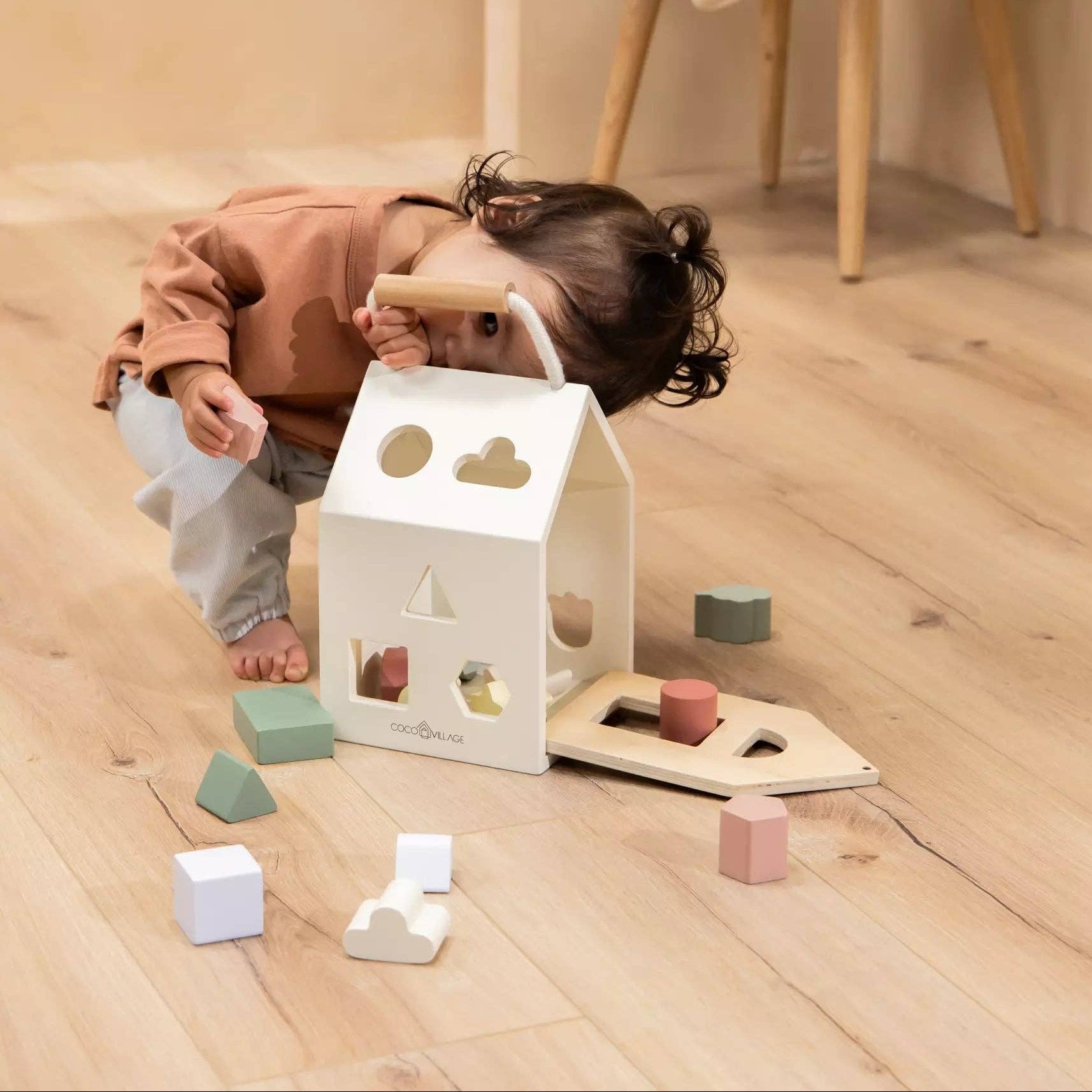 Wooden Shapes Sorting House - DIGS