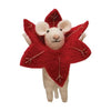 Wool Felt Mouse in Poinsettia Outfit - DIGS