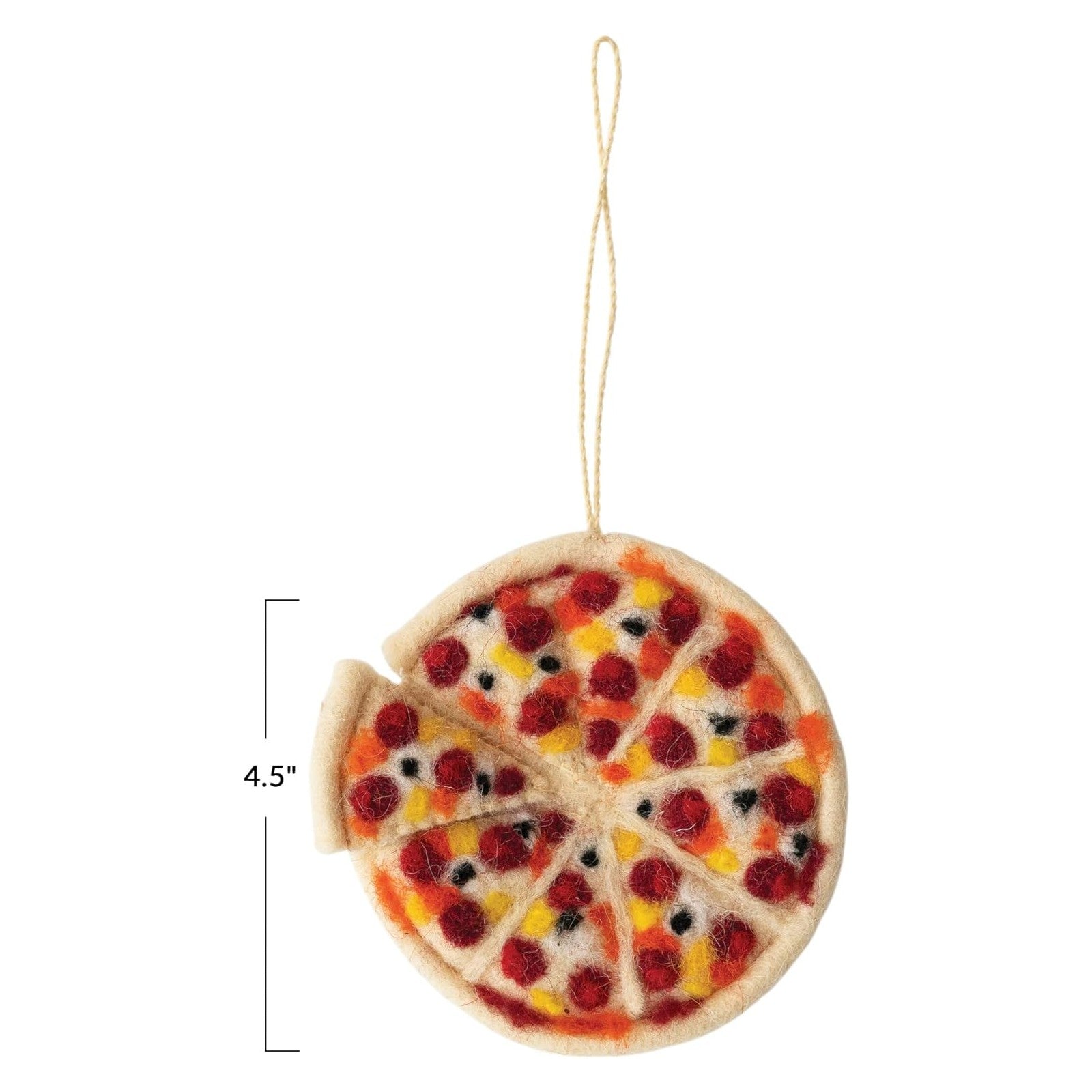 Wool Felt Pizza Ornament - DIGS
