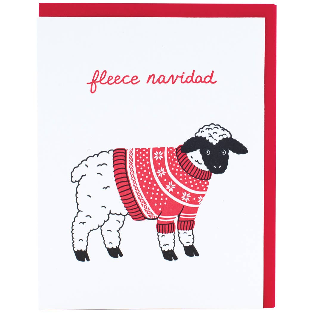 Wooly Sheep Sweater Christmas Card - DIGS