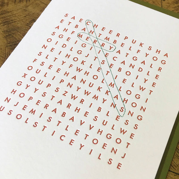 Word Search Holiday Cards - DIGS