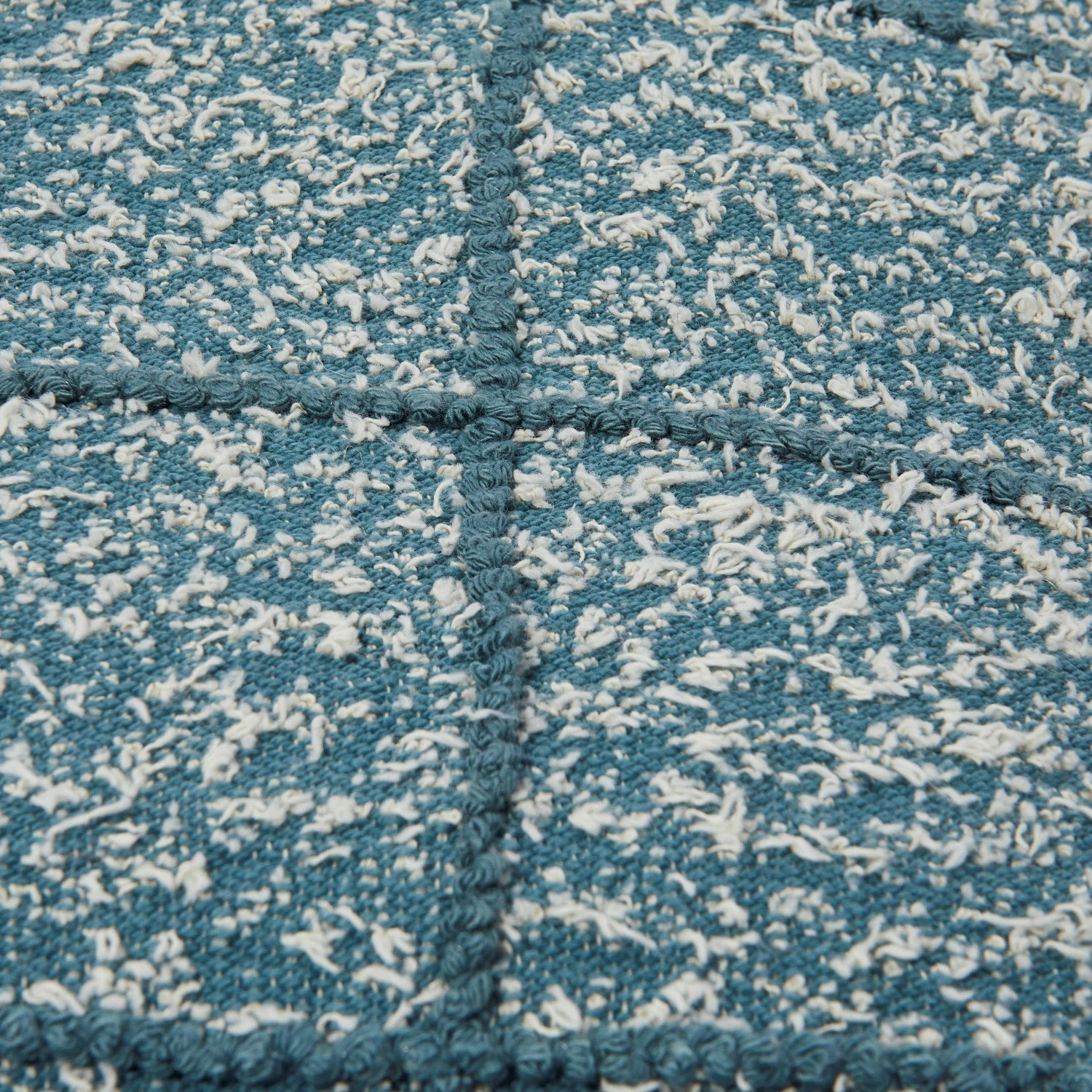 Woven Cotton Pillow With Embroidered Grid - DIGS