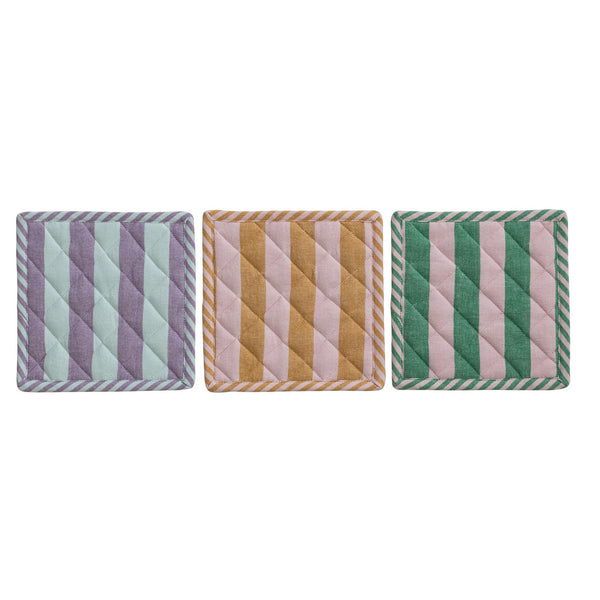Woven Cotton Striped Pot Holder - DIGS