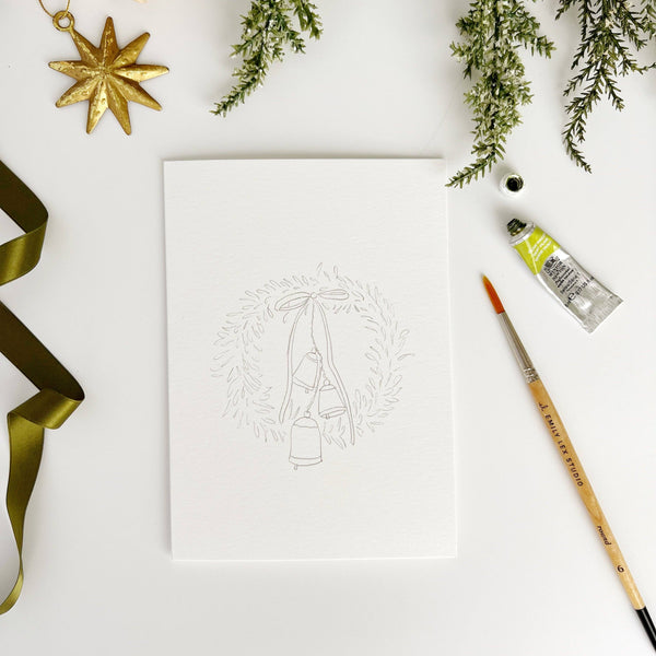 Wreaths Paintable Notecards - DIGS