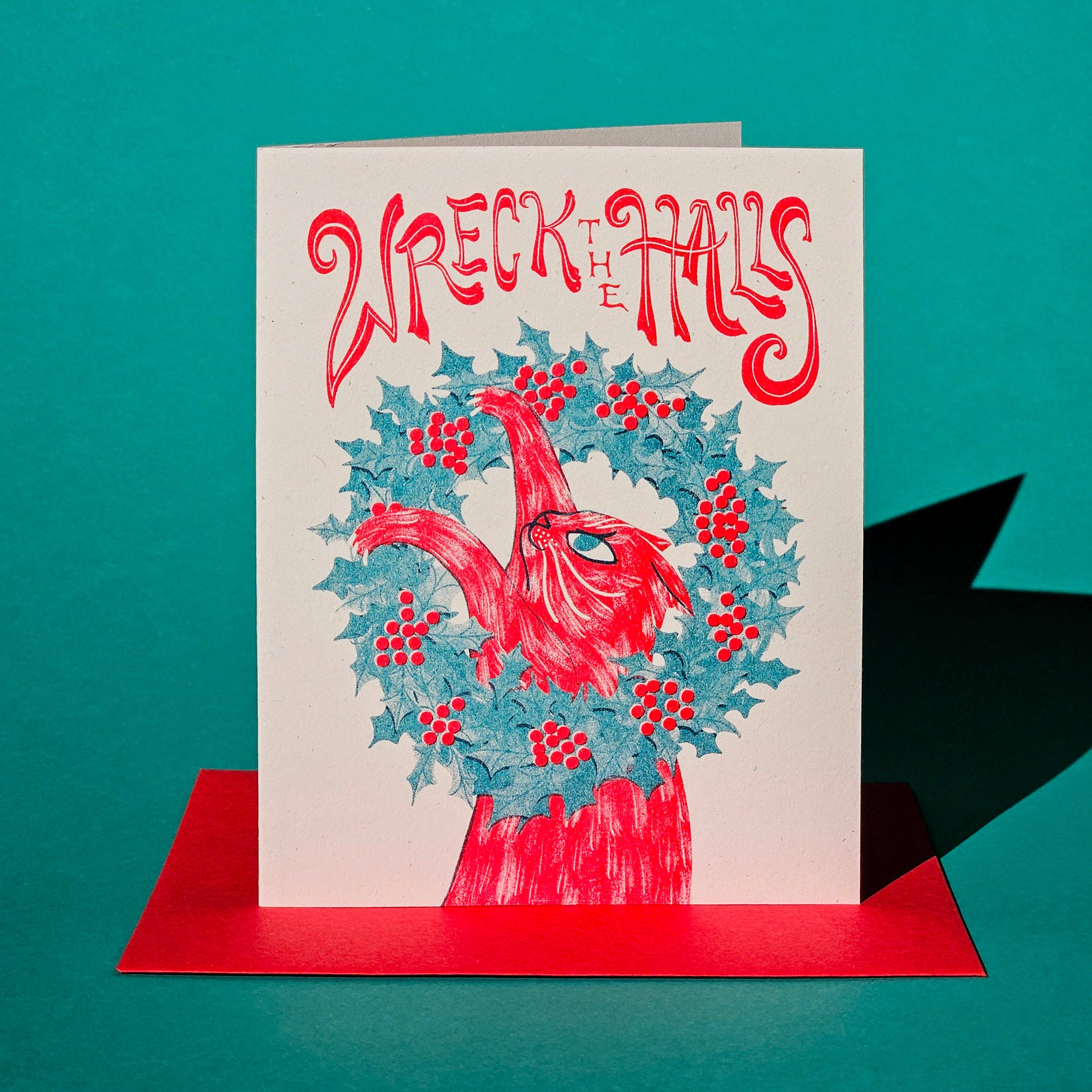 Wreck the Halls Holiday Card - DIGS