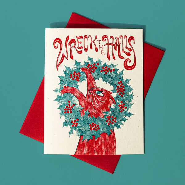 Wreck the Halls Holiday Card - DIGS