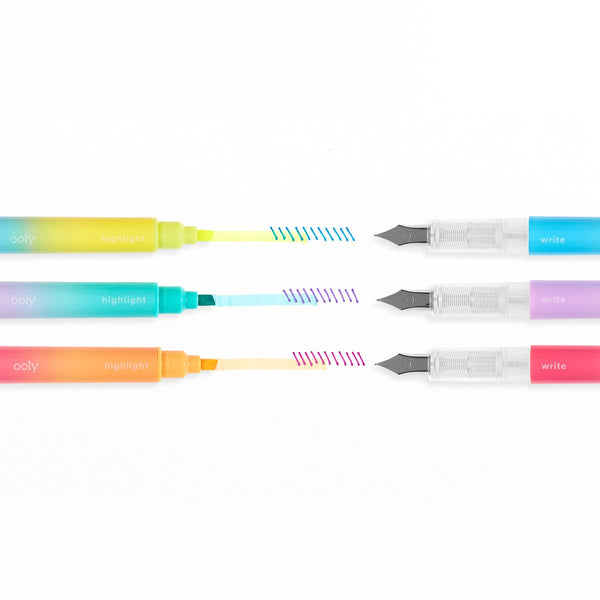 Writer's Duo Double - Ended Fountain Pens + Highlighters - DIGS
