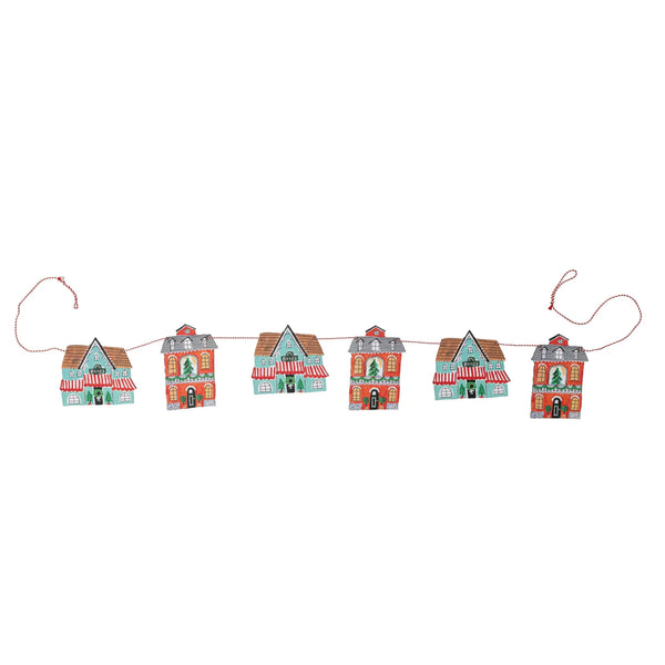 72" Paper Holiday House Garland