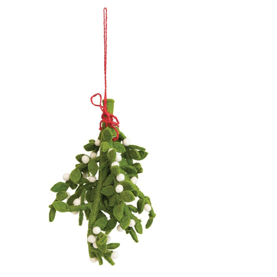 Handmade Wool Felt Hanging Mistletoe