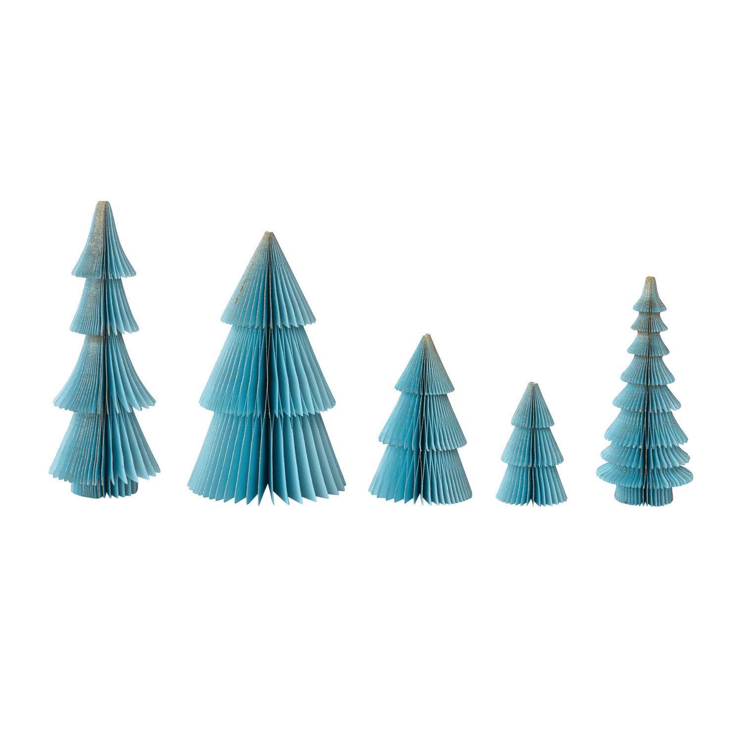 Honeycomb Paper Folding Trees Set of 5