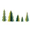 Honeycomb Paper Folding Trees Set of 5