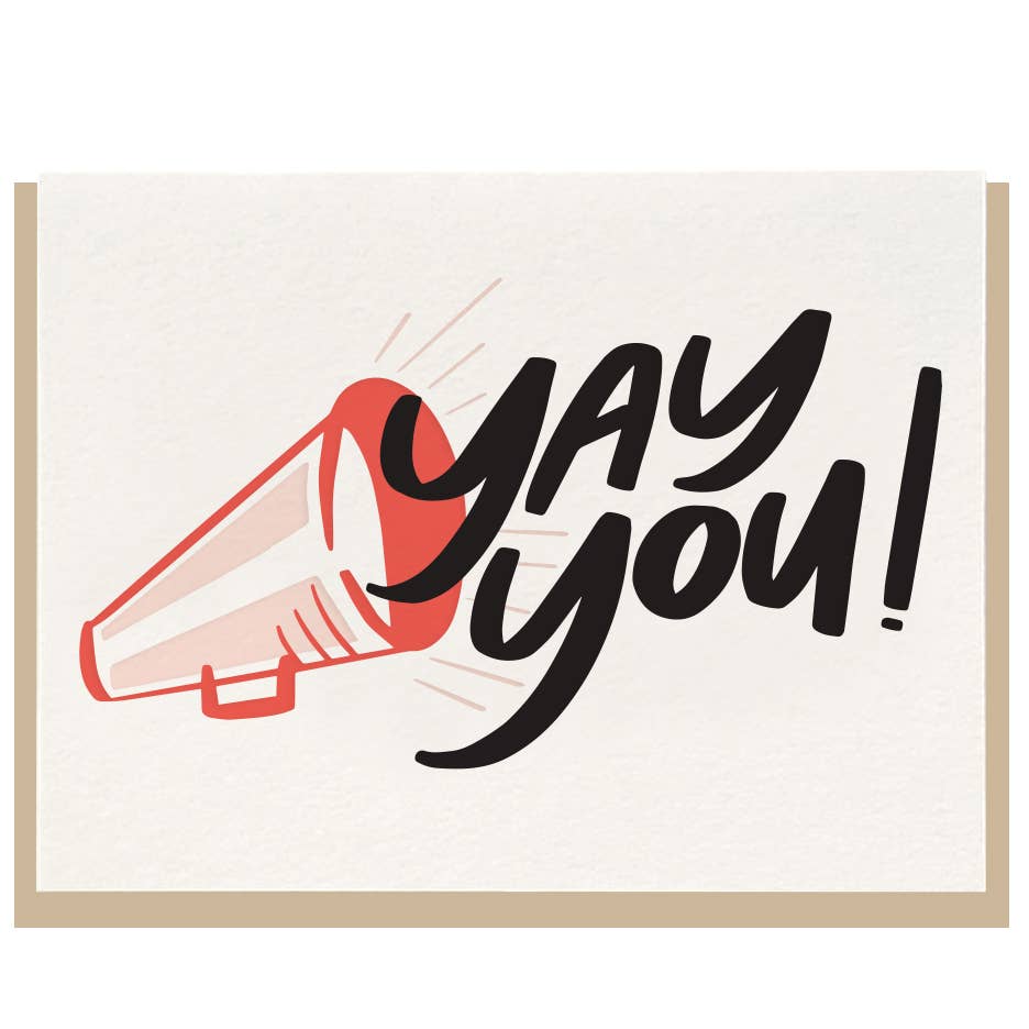 Yay You Letterpress Congratulations Card - DIGS