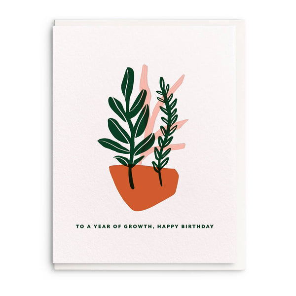 Year of Growth Letterpress Birthday Card - DIGS