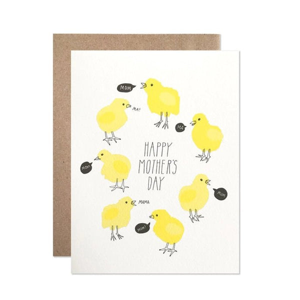 Yellow Chicks Mother's Day Card - DIGS