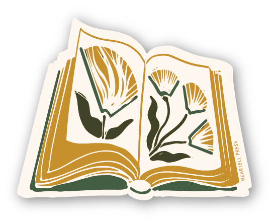 Yellow Flowers in Book Sticker - DIGS