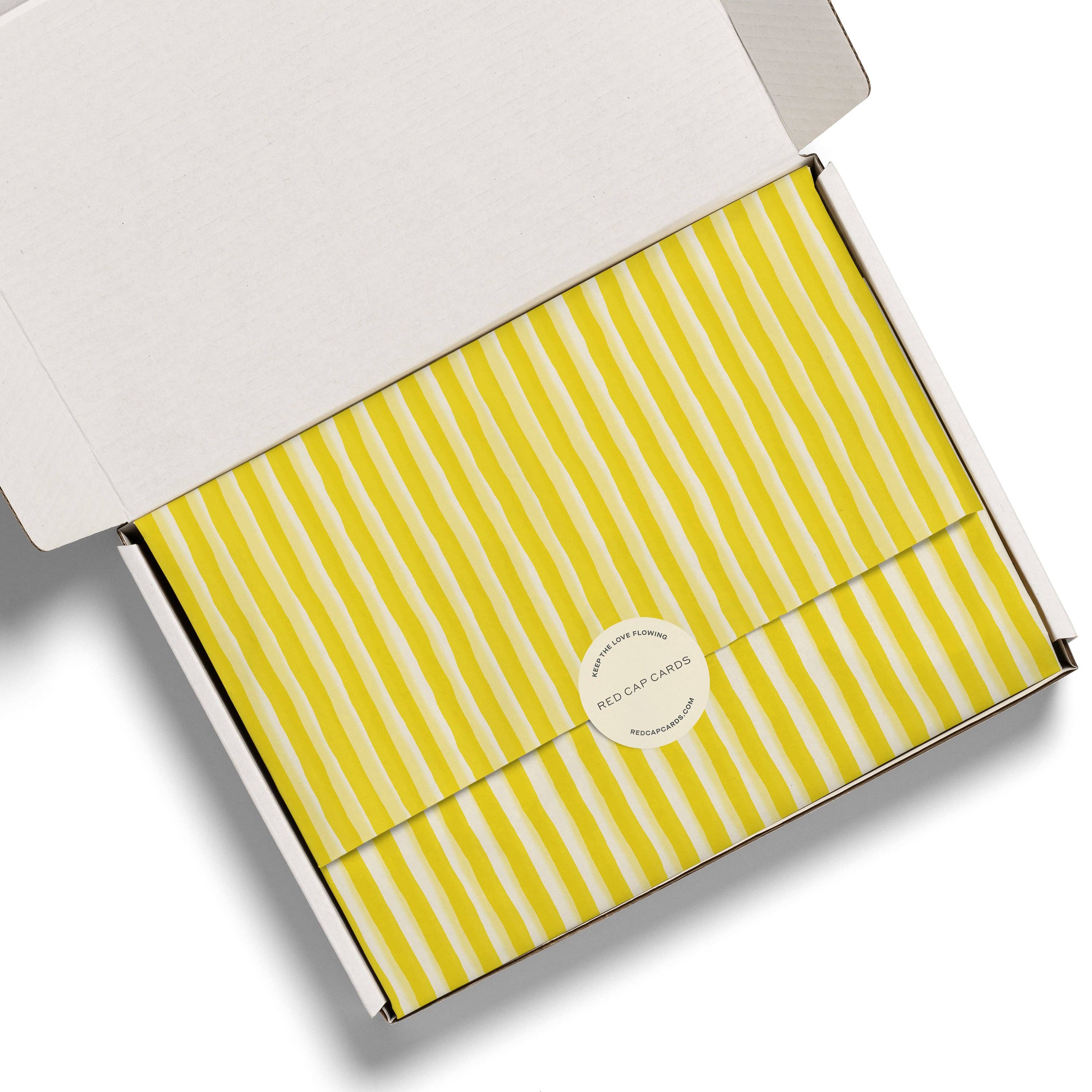 Yellow Stripe Tissue Paper - DIGS