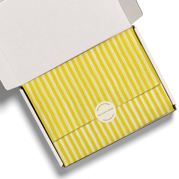 Yellow Stripe Tissue Paper - DIGS