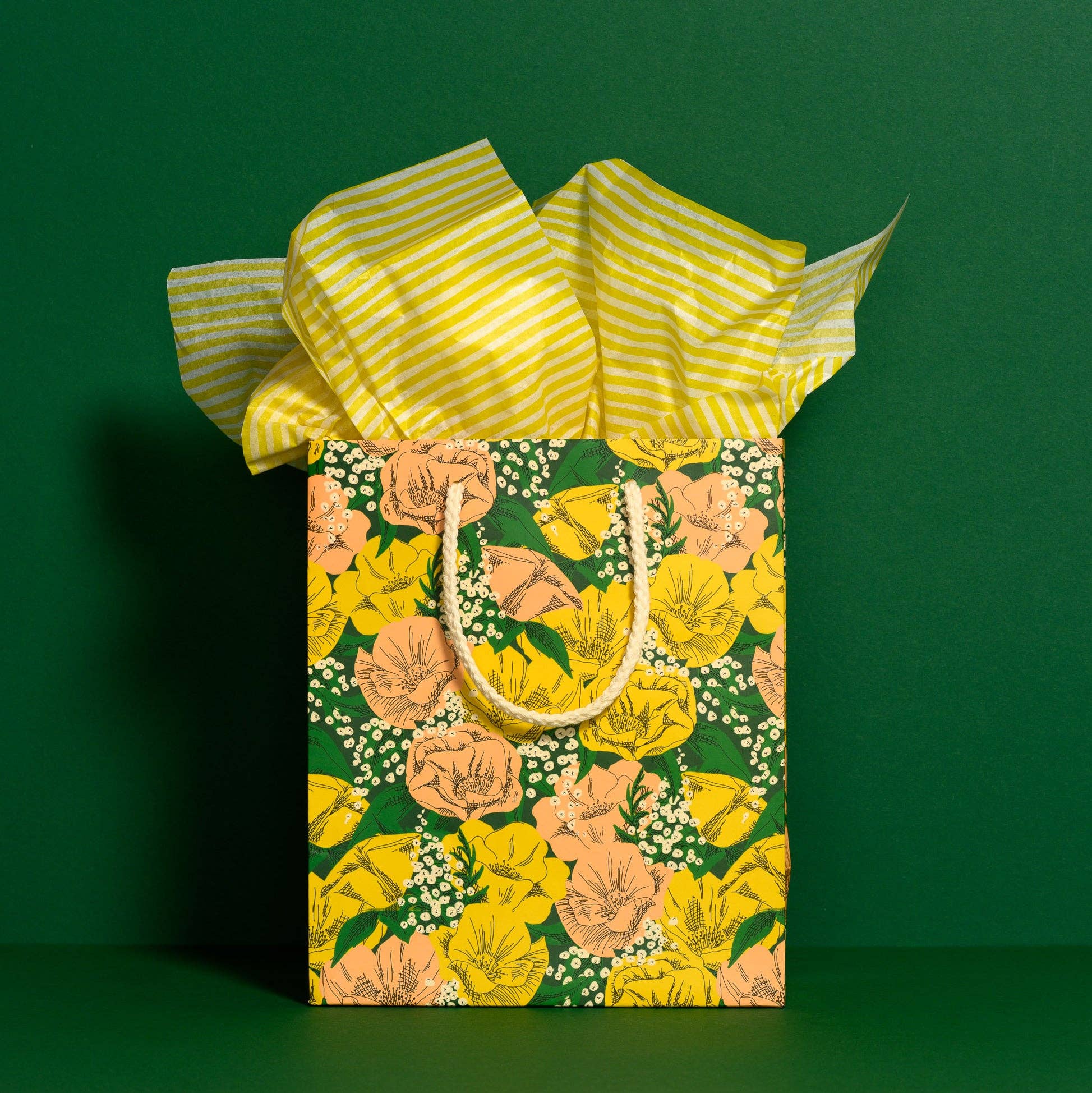 Yellow Stripe Tissue Paper - DIGS