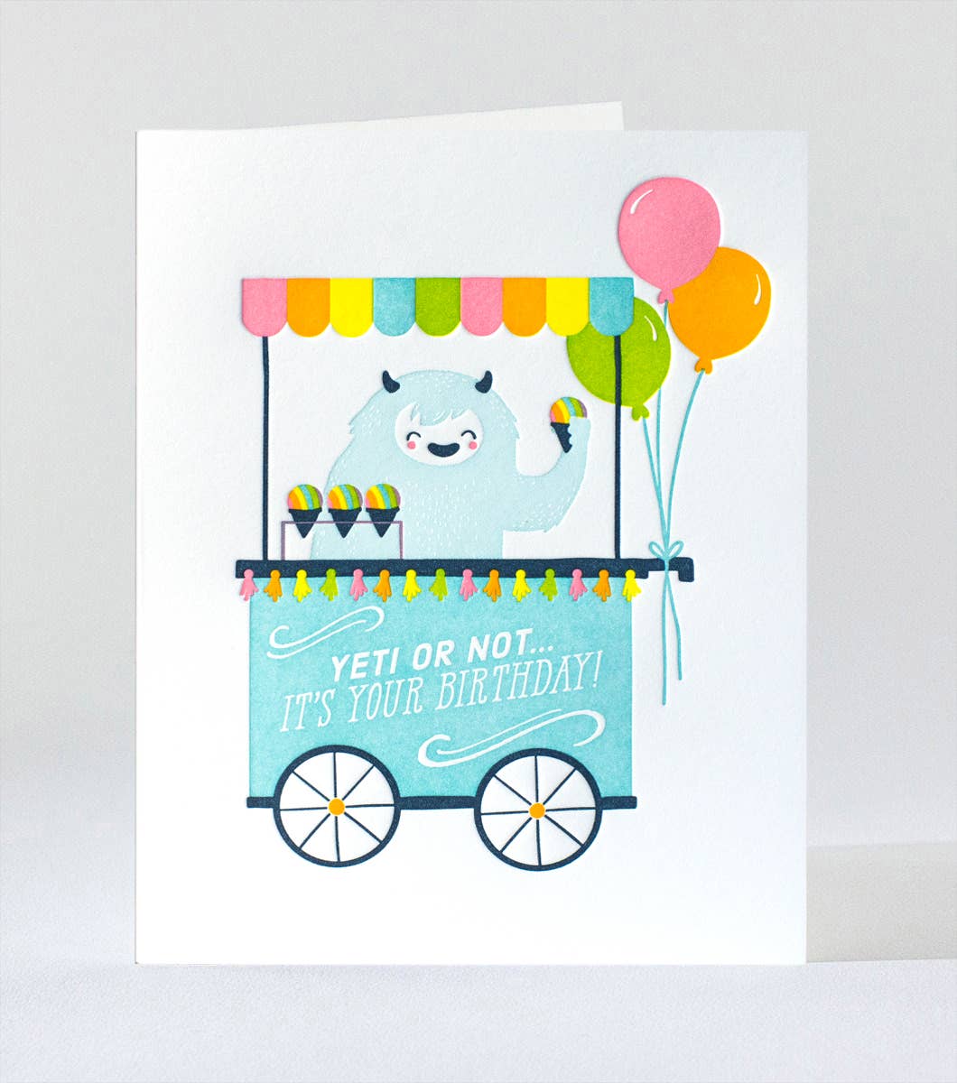 Yeti or Not Birthday Card - DIGS
