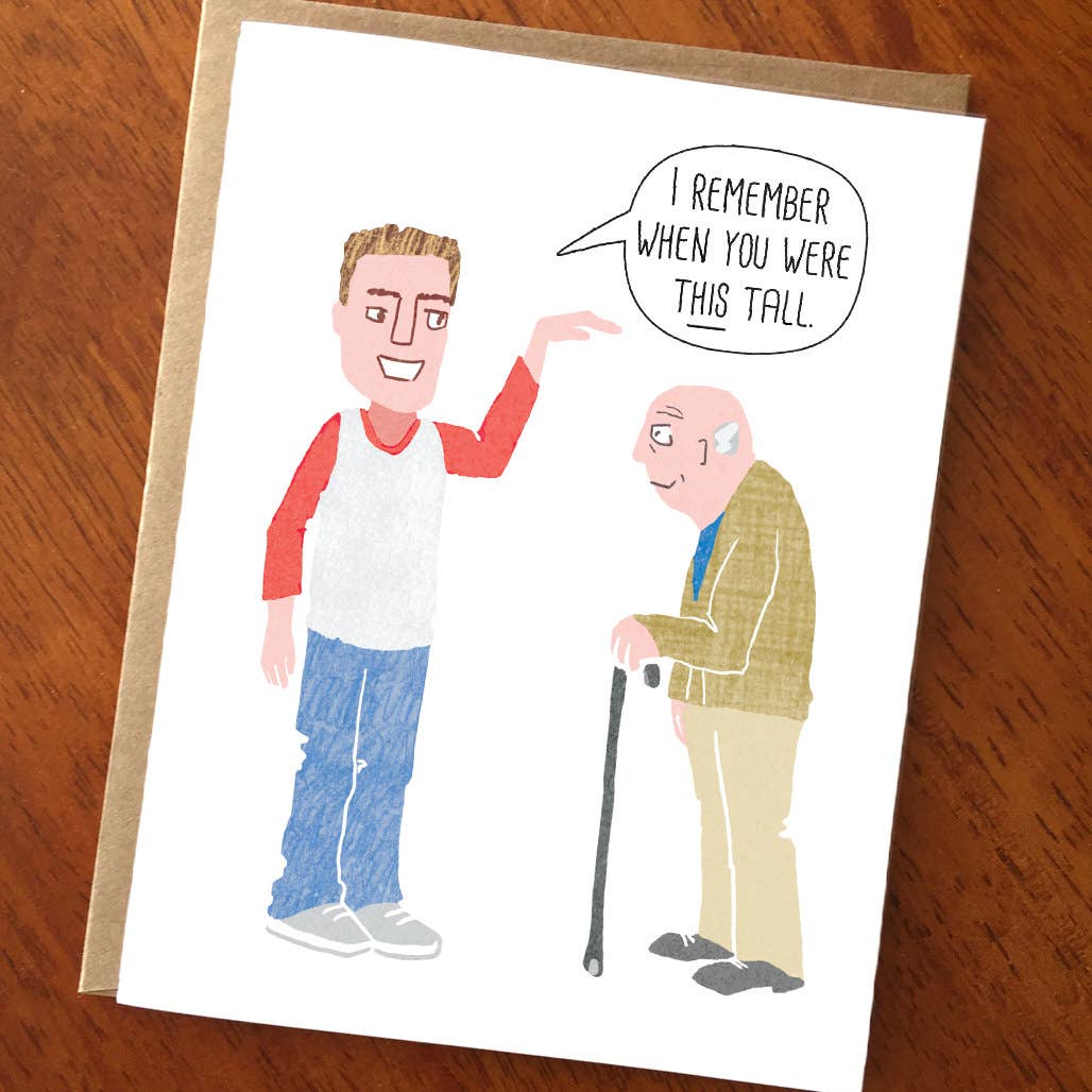 You Were This Tall Birthday Card - DIGS