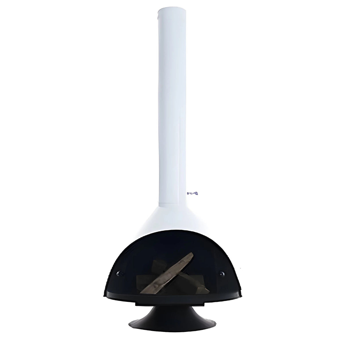 Sculptural modern fireplace available from DIGS