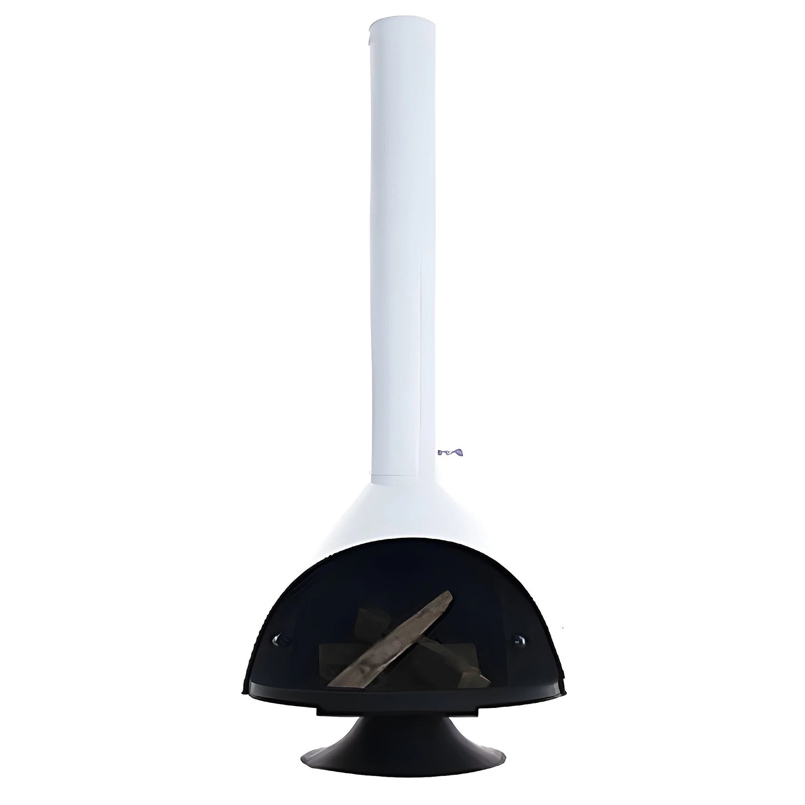 Sculptural modern Zircon fireplace available from DIGS