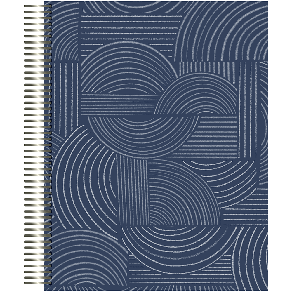 Navy and Silver Spiral Notebook - DIGS