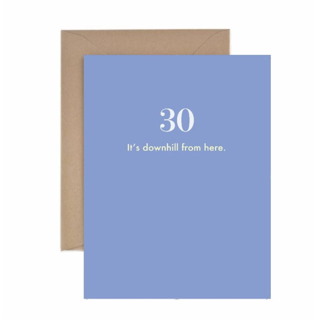 30th Birthday: Downhill Card