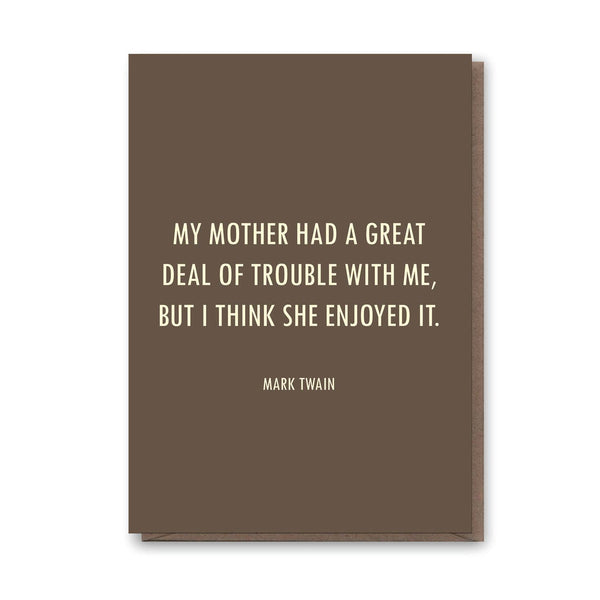 Mark Twain Mum Quote Card