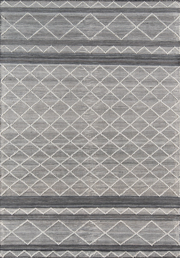 Hermosa Grey Geometric 5' x 8' Area Rug