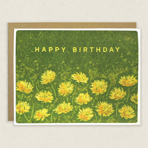 Happy Birthday Dandelions Card