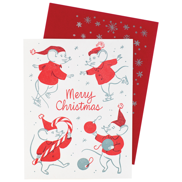 Festive Mice Christmas Card Box Set