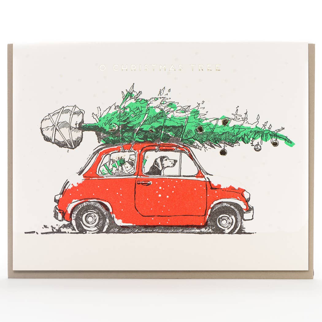 O' Christmas Tree Dog Card