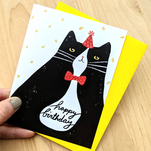Fancy Birthday Cat Card