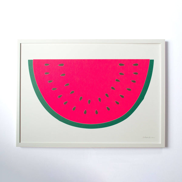 Neon Watermelon Art Print