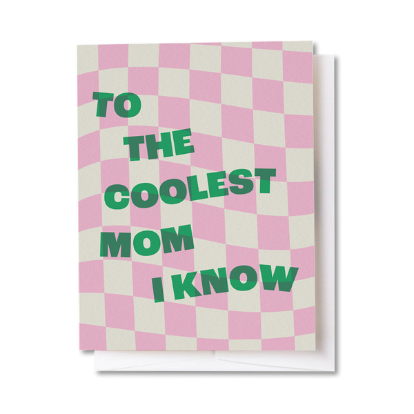 Coolest Mom Checkered Card