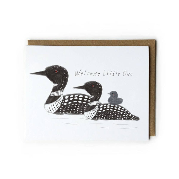 Welcome Little One Loon Card