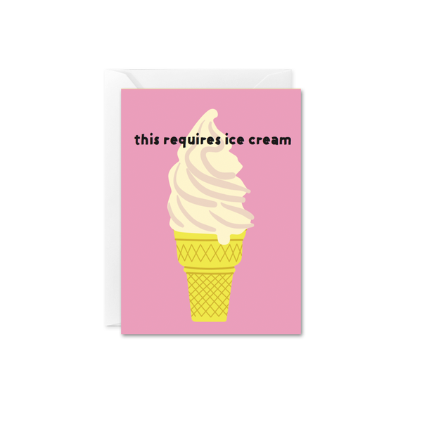 This Requires Ice Cream Card Enclosure Mini Card